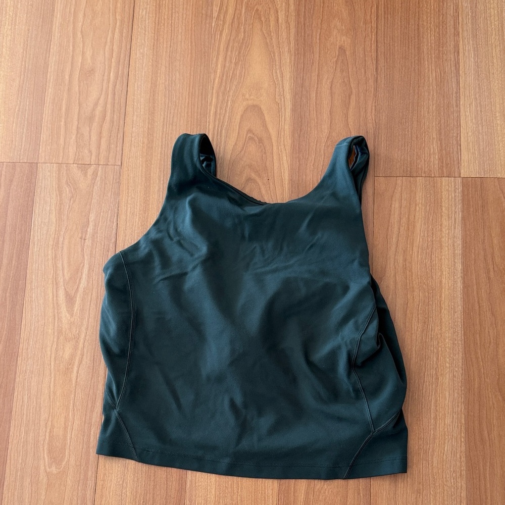 Lululemon smoked spruce high neck align top. Size 6